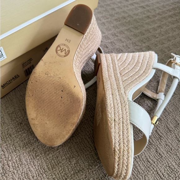 Michael Kors Annie Wedge Sandals in White - Picture 7 of 12